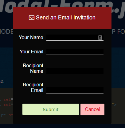 jQuery modal-form